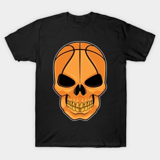 Skull with Basketball Head T-Shirt